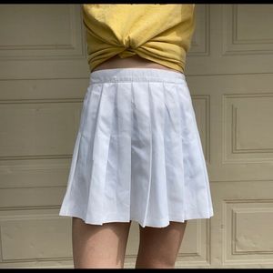 White Pleated Tennis Skirt